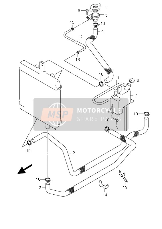 1798107E10, Hose, Reservoir Tank Inlet, Suzuki, 0